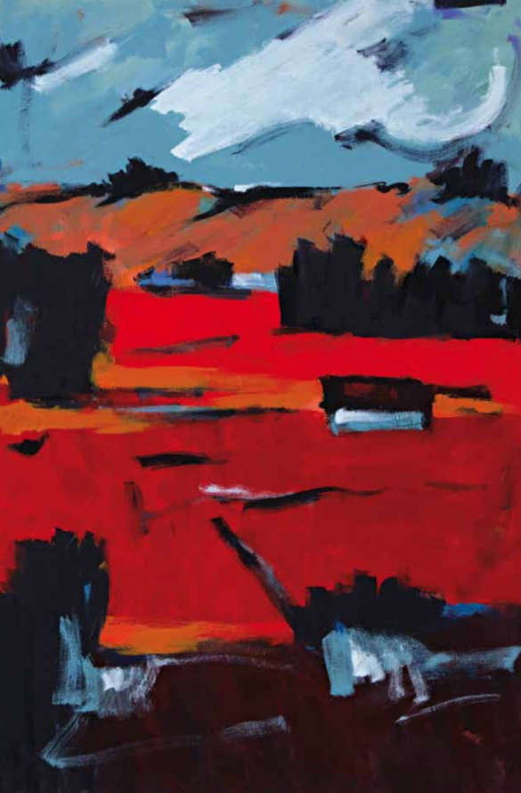 Spazio in rosso - acrilico su tela (2015) cm 100x150